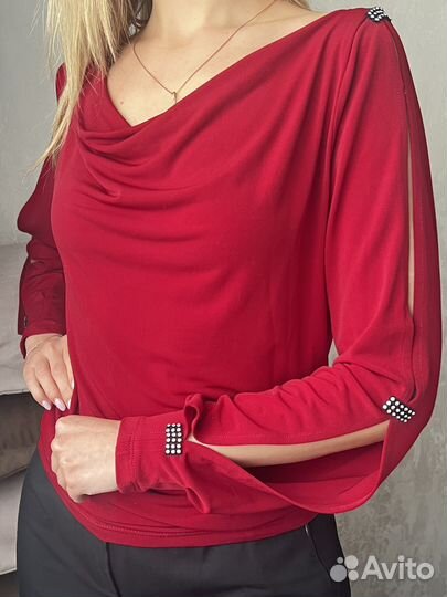 Блузка бордовая вечерняя