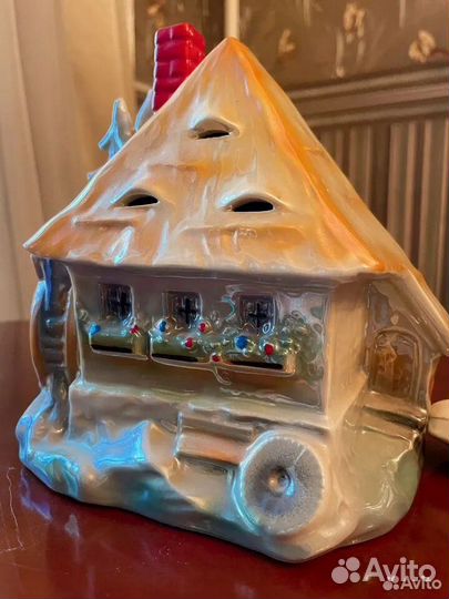 Фарфоровый светильник ночник Домик ГДР