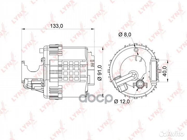 Фильтр топливный 0,304 LF364M lynxauto