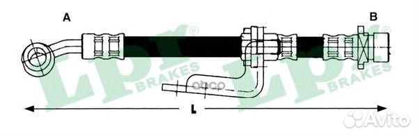 Шланг тормозной пер.лев.CR-V 2.0 95-02 6T47321 Lpr