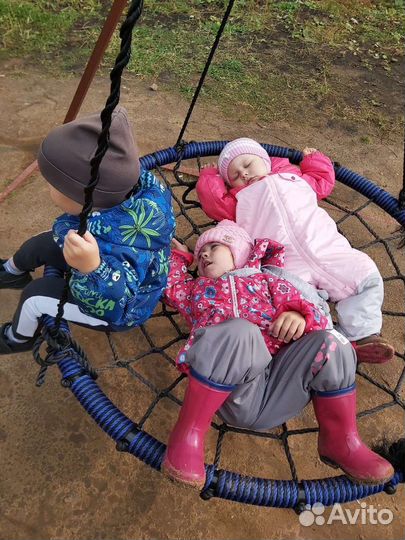 Качель круглая на цепях с основанием