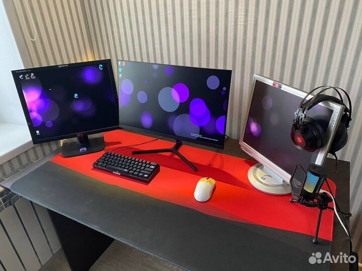 Игровой пк полный комплект с мониторами