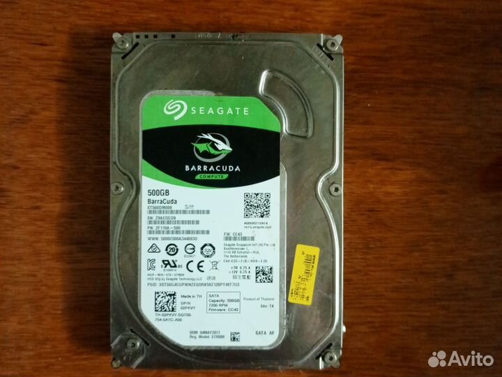 Seagate barracuda 500gb б/у