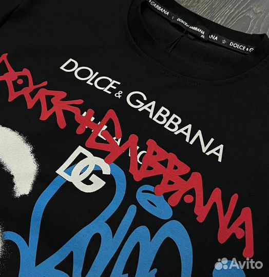 Свитшот Dolce & Gabbana черный (Размеры S-XXL)