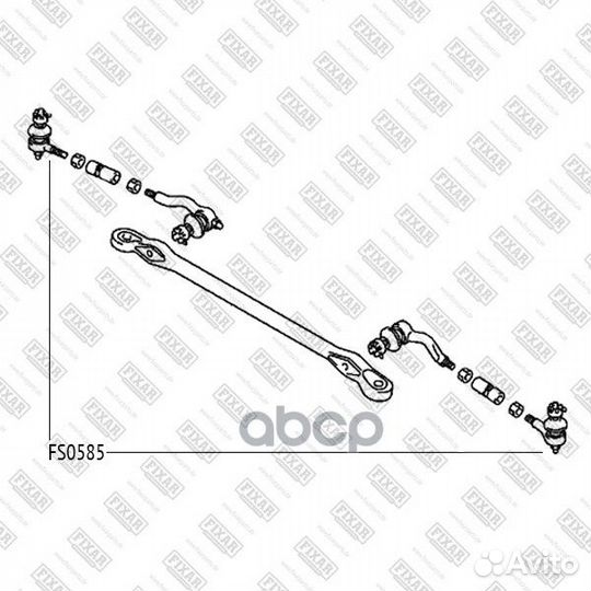 Наконечник рулевой тяги левый/правый FS0585 fixar