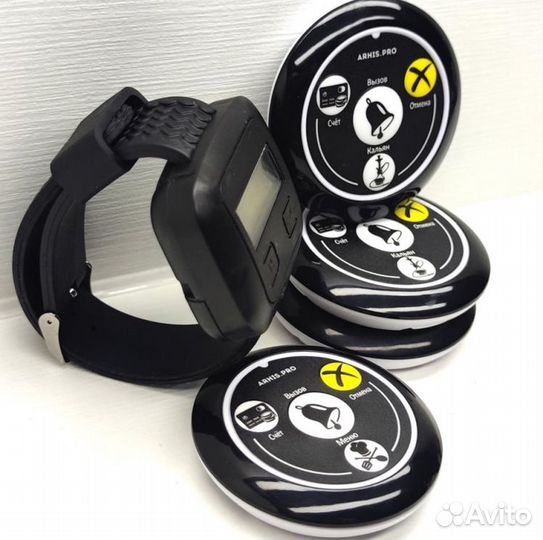 Кнопка вызова официанта и часы-пейджер Эконом