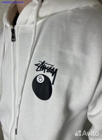 Зип худи Stussy белое (Арт.62246)