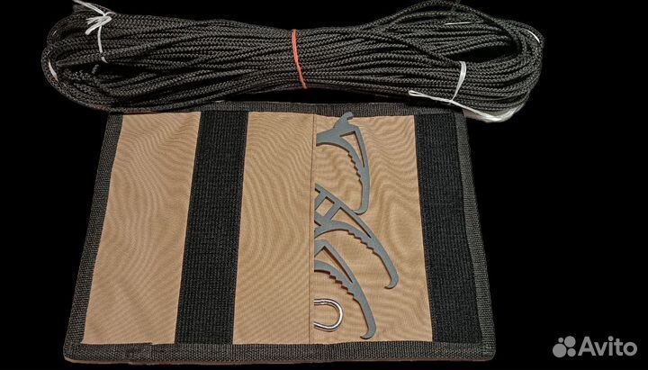 Кошка крюк стальная 5мм (сумка, карабин,шнур)