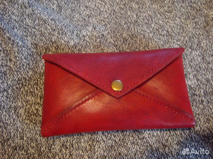 Конверт из натуральной кожи для денег, документов