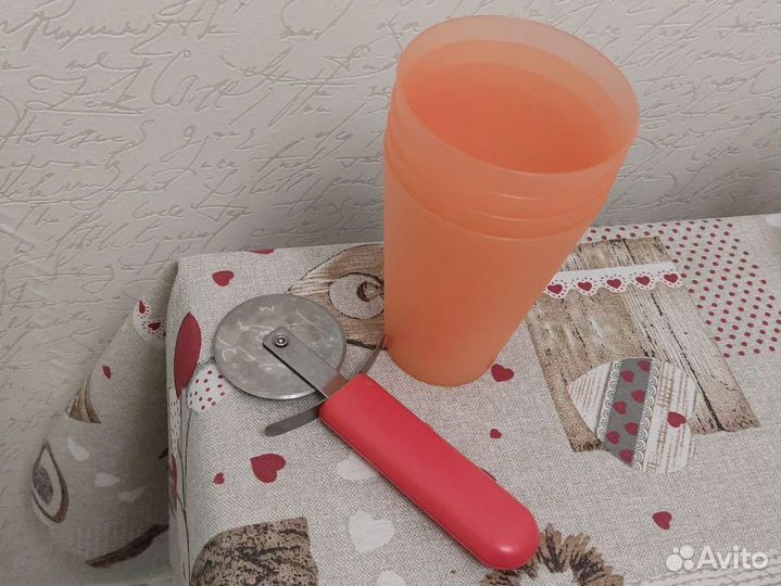 Стаканы IKEA пластик нож для пиццы