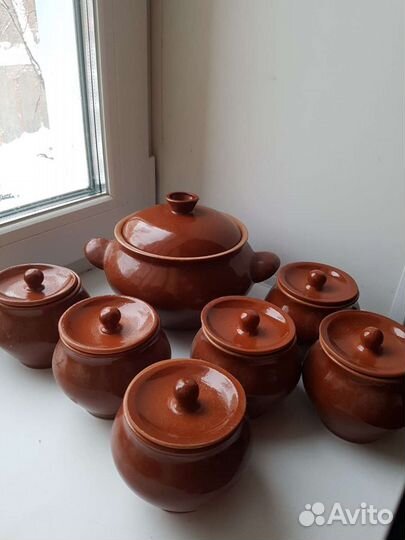 Горшки для запекания 6+1 шт