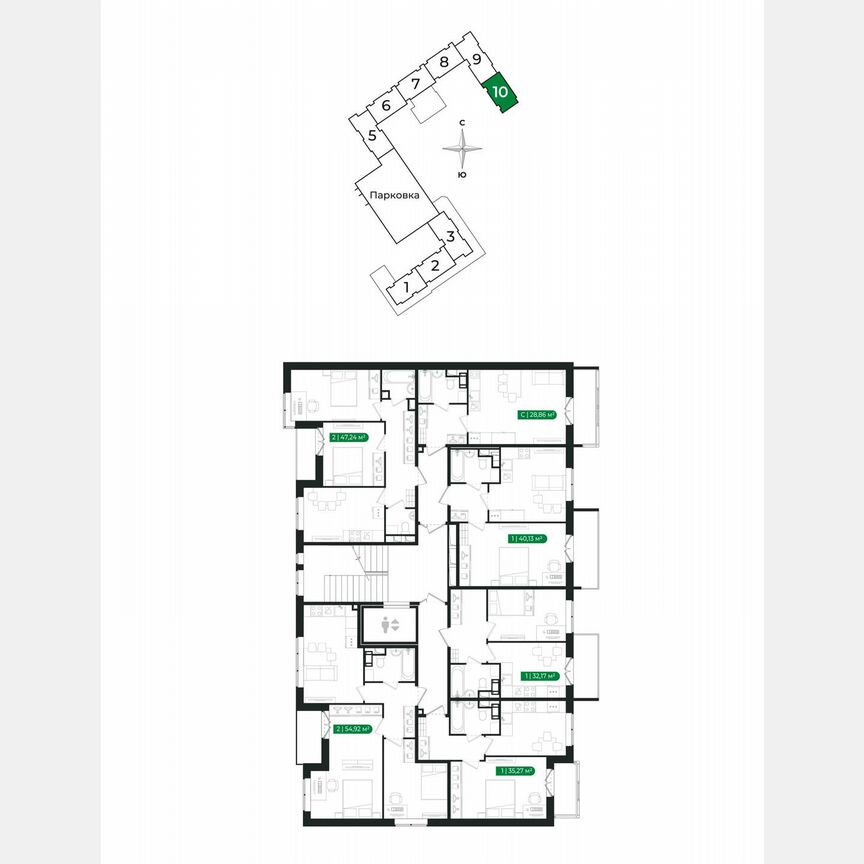 1-к. квартира, 40,1 м², 3/8 эт.