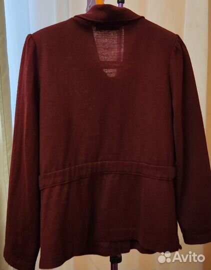 Кофта бордовая школьная с карманами
