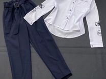 Школьный модный костюм с брюками 122
