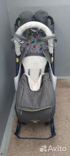 Зимнии санки-коляска nika-kids