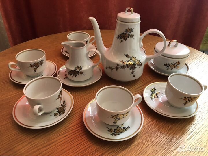Сервиз кофейный и чайная пара. ГДР