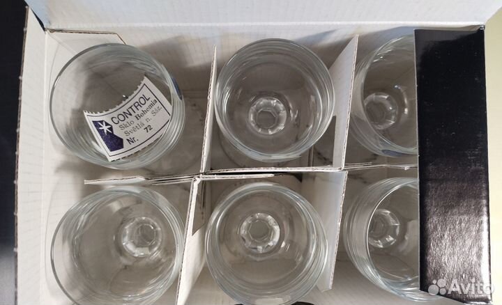 Рюмки в подарочной упаковке чешское стекло