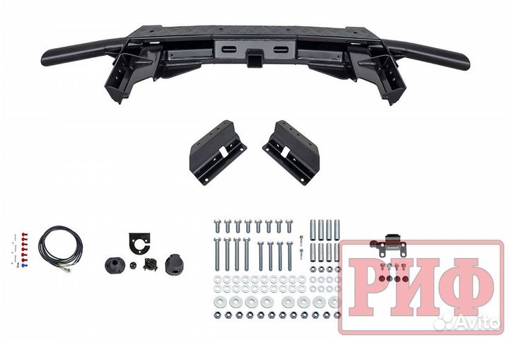 Бампер задний силовой/защита штатного бампера риф
