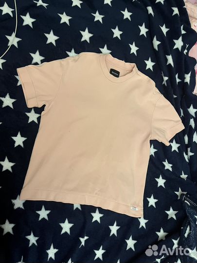 Удлиненная футболка розовая bershka, р-М