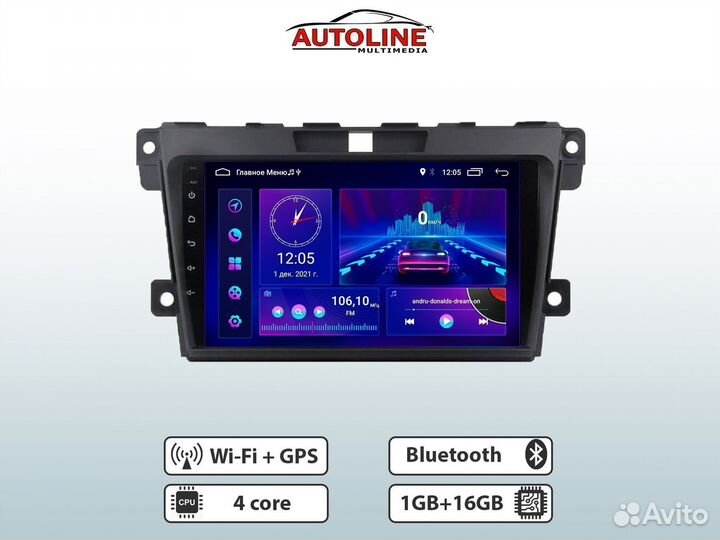 Магнитола Mazda CX-7 (2006-2012). 1/16 AW