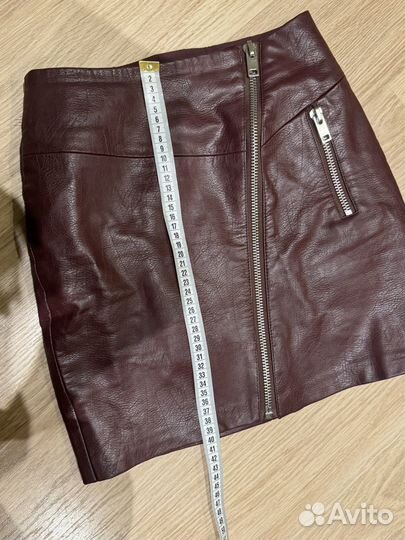 Кожная юбка женская stradivarius
