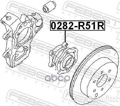 Ступица задняя 0282R51R Febest