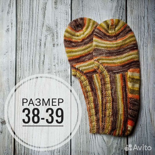 Вязаные следки ручной работы из носочной пряжи