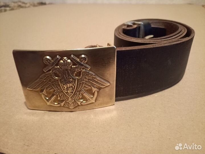 Ремень с латунной бляхой (вмф)