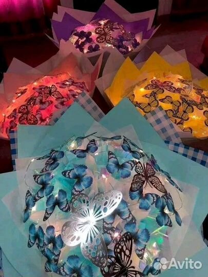 Светящиеся букеты / Букеты из бабочек