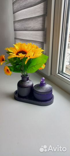 Ваза,шкатулка,поднос под них из эпоксидной смолы