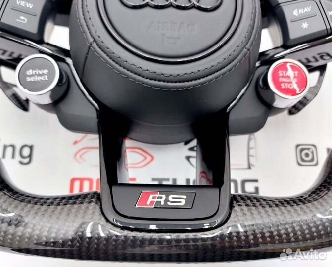 Руль Audi RS карбон экран Ауди A6 C8 RS6 А6 рс6