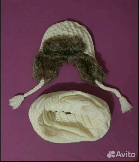 Комплект шапка и шарф женский