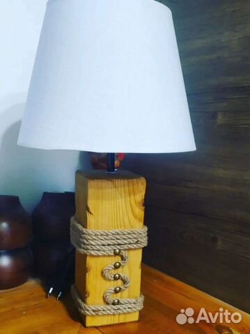 Лампа настольная из дерева объявление продам