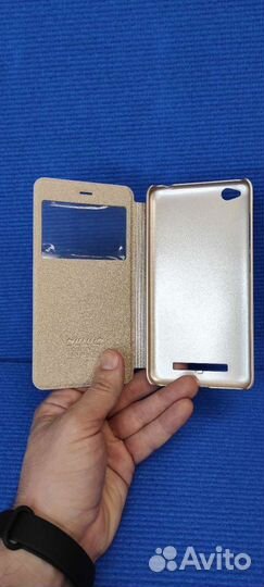 Чехол Книжка Nillkin Xiaomi Redmi 4a Золотой