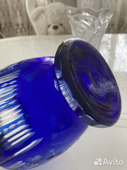 Ваза старинная хрустальная