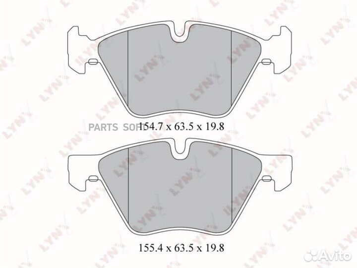 Lynxauto BD-1414 Колодки тормозные BMW E90/E60 1.8