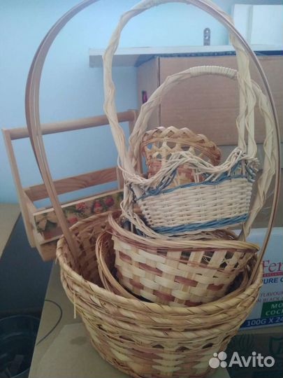 Плетенные корзины разных размеров