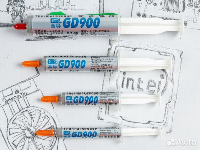 Термопаста GD900 4.8Вт/мК, 15гр, шприц