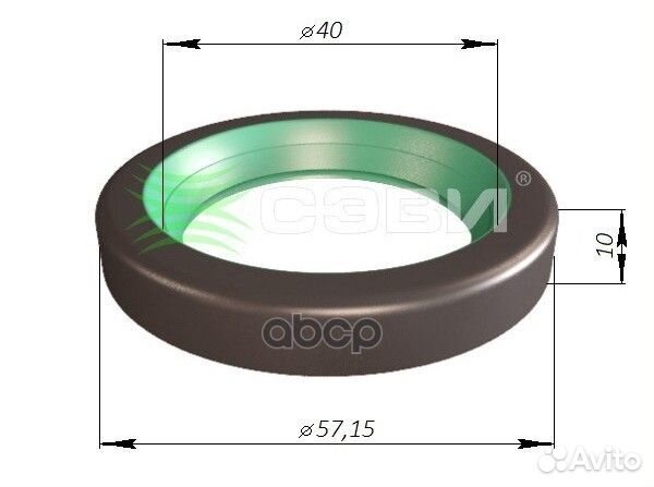 Сальник ступицы /2101-07/ (40*57,15*10) экстрим