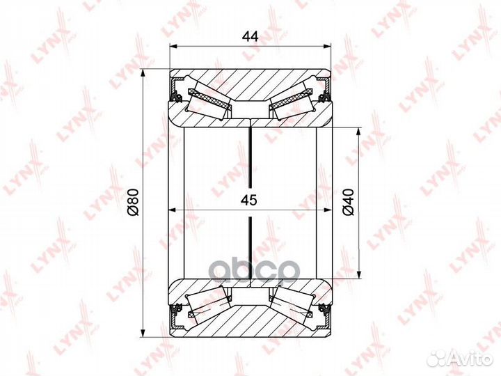 Комплект подшипника ступицы колеса зад WB14