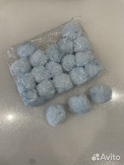 Помпоны для рукоделия меховые