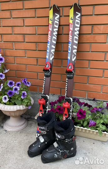 Горные лыжи детские Salomon 120см комплект