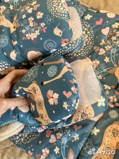 Зимний конверт в коляску и муфта для рук Мимими