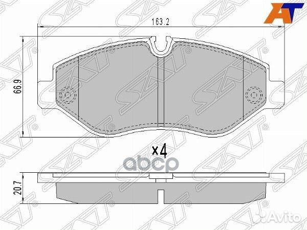 Колодки тормозные перед mercedes sprinter 06- 3