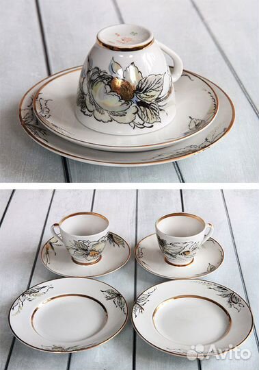 Чайные и кофейные пары и трио. лфз. много