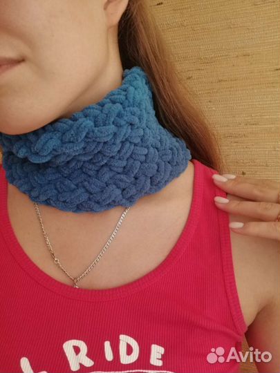 Вязаный шарф снуд