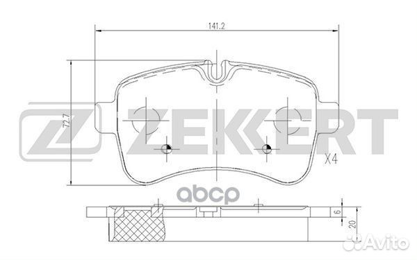 Колодки торм. диск. задн. Iveco Daily III-VI 02