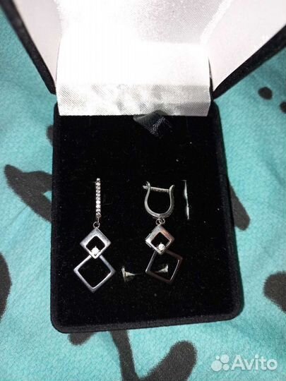 Серьги серебро