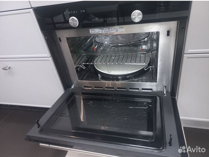 Встраиваемый духовой шкаф с свч Midea TF944EG9-BL