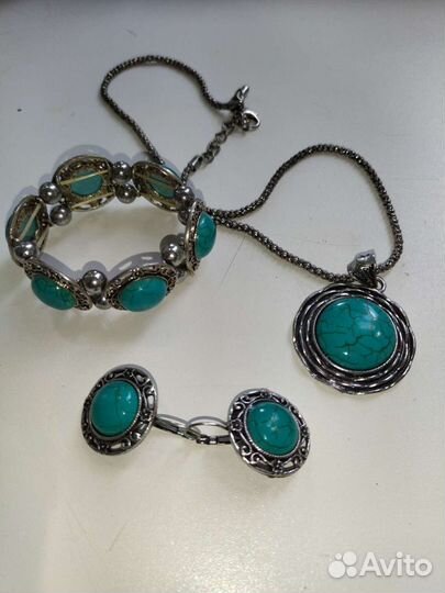 Серьги, браслет, колье
